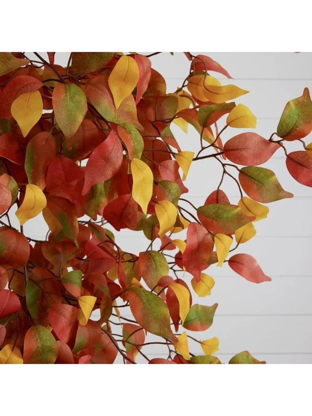 7ft Autumn Ficus Artificial Fall Tree - Lifelike Home Decor for Seasonal